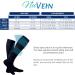 NuVein 15-20 mmHg Travel Compression Socks - Knee High Closed Toe Black Medium - Reduce Swelling for Women & Men - Buy Online on GoSupps.com