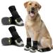 AQH dog shoes 4 pieces of breathable boots for dogs with reflective straps microfiber leather rubber rhombic sole dog paw protection (C 8#) C size 8: 6.8-7.4 cm wide