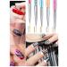 5 Pieces Nail Art Liner Brush & Dotting Pen Set - Ebanku Acrylic Nail Art Tools for Perfect Nail Design - Buy Online on GoSupps.com