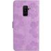 Folding Flower Pattern Cover for Samsung Galaxy A6 Plus | PU Leather Stand & Pocket Violet - Buy Online on GoSupps.com