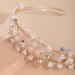 Xerling Gold Crystal Tiara Pearl Rhinestone Headband for Girls - Bridal Wedding Hair Accessory in Gold - Buy Online on GoSupps.com