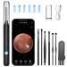 LMECHN Ear Wax Removal Ear Cleaner with Camera Ear Wax Removal Kit with 1080P Ear Camera Otoscope with LED Light Ear Cleaning Kit for iPhone iPad Android Phones-Black
