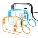 3pcs Clear Toiletry Bag, TSA-Approved Clear Travel Toiletry Bag With Handle Strap - Black/Blue/Orange 8. Mix-black/blue/orange 3 pack