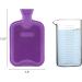 2 Liter Premium Classic Rubber Hot Water Bottle with Cute Knit Cover - Purple/Snowflake Design (2 Piece Set) - Buy Online on GoSupps.com
