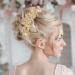 Golden Hair Clips | Golden Sparkly Hairpins - Retro Handmade Hair Accessories for Gatherings Festivals Wedding Events - Buy Online on GoSupps.com