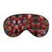 Strawberries U.S. Flag Funny Eye Mask Soft Blindfold Cover Night Eyeshade with Adjustable Strap for Sleeping Travel