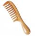 Onedor Handmade 100% Natural Green Sandalwood Hair Combs - Anti-Static Sandalwood Scent Natural Hair Detangler Wooden Comb (Extra Wide Tooth)