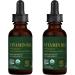 Global Healing Center VeganSafe B12 2500 mcg Organic Sublingual Liquid Drops | 2-in-1 Methylcobalamin & Adenosylcobalamin Blend 1 Fl Oz (2-Pack) 1 Fl Oz (Pack of 2)