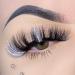 Miss Kiss MIAMI White Silver Glitter Cat Eye False Eyelashes - 20MM 3D Natural Look Makeup Women - Buy Online on GoSupps.com