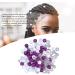 100 Transparent Hair Pearls & Plastic Clips - DIY Jewelry Set for Men Women & Girls - Ideal for Hair Braids & Bracelets (White Purple Transparent) - Buy Online on GoSupps.com