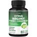 Cadane Citrus Bergamot Supplement with Vitamin C CoQ10 Elderberry Artichoke & Black Pepper | Heart & Wellness Support | Vegan Non-GMO 60 Capsules 30-Day Supply