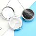 Buy Round Black White Glitter Pill Box | 3 Compartment Portable Medicine Organizer | Decorative Metal Pocket Pill Case - Buy Online on GoSupps.com