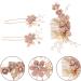 Garneck Rhinestone Wedding Hair Pins - 3Pcs Bridal Hair Clips for Women - Pink Floral Hair Accessories - Buy Online on GoSupps.com