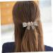 minkissy Hairpins Hair Rollers Clips Hair Clips for Girls Hair Jewelry Hair Accessories Large Hair Clips Bow Tie Top Clip South Korea Headgear Women's Issue Card Alloy White - Buy Online on GoSupps.com