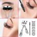 Buy Wllhyf Professional Eyelash Pliers Kit - Metal Makeup Tool with Built-in Comb & 10 Replacement Pads for Dramatically Curved Eyelashes (Silver) - International Shipping Available - Buy Online on GoSupps.com