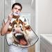 Funny Cow Print Beard Bib Apron | Non-Stick Hair Catcher for Men | Unique Shaving Gifts | One Size Black - Buy Online on GoSupps.com