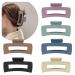 Whaline Hair Claw Clips Strong Hold Rectangle Hair Claw 6 Pack Matte Solid Color Hair Jaw Clamp Non-Slip Catch Hair Clips Jumbo Hair Styling Accessories for Women Girls Thin Thick Hair