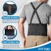 FITTOO Adjustable Lumbar Support Belt for Back Pain Relief & Injury Recovery - Large Size with Suspenders & Straps for Heavy Lifting - Black (1 Pack) - Buy Online on GoSupps.com