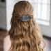 Bohemian Oval Hair Clip Set - 6pcs Synthetic Leather & Wooden Slide Tab | Perfect Hair Accessories for Women & Girls - Buy Online on GoSupps.com