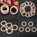 50 Unfinished Natural Wood Rings - 50mm DIY Craft Accessories for Jewelry Bracelets & Garlands - Buy Online on GoSupps.com
