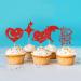 Keaziu 25 Pack Valentine's Cupcake Toppers Red Moon Star Cupcake Picks I Love You to the Moon and Back for Wedding Proposal Engagement Bridal Shower Sweet Love Theme Party Cake Decoration Red Star - Buy Online on GoSupps.com