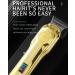 Hair Clippers for Men - Professional Full Metal LCD Electric Clipper Gold | Salon Quality Shaved Head Tool - Buy Online on GoSupps.com