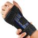Freeetoo wrist support with 3 metal rail to carpal tunnel syndrome comfort wrist bandages soft upholstery for women men wrist track tendinitis arthritis recreational recreation S/M (wrist 13-19 cm) left-black