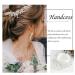 Handcess Pearl & Crystal Head Bars | Elegant Wedding Headdress for Brides & Bridesmaids | Rhinestone Hair Accessories in Silver - Buy Online on GoSupps.com