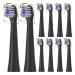 Replacement Toothbrush Heads Compatible with Colgate Hum - Brush Heads Compatible with Hum Connected Smart Battery Electric Toothbrush 10 Count Black 10 Count (Pack of 1) Black