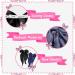 2Pcs Big Bow Hair Clips for Women in Black and Navy Blue - Soft Satin Ribbon Barrettes for Girls - Buy Online on GoSupps.com