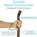Vive Wooden Walking Stick - Handcrafted Mahogany Hiking Cane for Outdoor Activities - Lightweight with Wrist Strap - 55 Inch - Buy Online on GoSupps.com