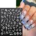JMEOWIO 9 Sheets Spring Flower Nail Art Stickers Decals Self-Adhesive Colorful Summer Floral White Nail Supplies Nail Art Design Decoration Accessories - Buy Online on GoSupps.com