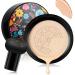 Air Cushion CC Cream Mushroom Head Foundation Cover BB Cream Makeup Concealer Nude Moisturizing Brightening (Natural)
