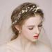 Flower bride wedding bride headdress flowers hair jewelry wedding flowers bride wedding headdress headband wedding women for women and girls gold