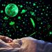 Glow in The Dark Stars Rocket and Planets Wall Stickers Glow Stars Decals Glow Stars Wall Stickers Ceiling Stars Space Wall Stickers for Wall Decoration Nursery Bedroom Living Room D cor(Green) 432pcs-blue