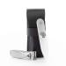 GERMANIKURE Nail clipper and Glass Nail File Set in Black Leather Case - Made in Solingen Germany of FINOX Stainless Steel Glass Nail Care Supplies Made in Czech Republic