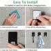 Premium Stainless Steel Razor Bracket Shower Hooks - 3-Piece Multi-Purpose Towel Holder Self-Adhesive & Drill-Free | Black Bathroom & Kitchen Organizer - Buy Online on GoSupps.com