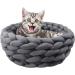 Cozy Monet Cotton Knitted Pet Bed Basket - Dark Gray 15.7 - for Dogs & Cats - Buy Online on GoSupps.com