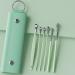 Ear Wax Removal - Ear Spoon Curette | Earwax Remover Tool With 6 Ear Set | Stainless Steel Ear Cleaner Curette With Storage Box For Adults Men And Women | Ear Cleansing Tool Set Light Green - Buy Online on GoSupps.com