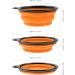Phonenatic Foldable Silicone Dog Bowl - Orange Travel Bowl for Dogs & Cats with Carabiners (350 ml) - Durable & Portable Design - Buy Online on GoSupps.com