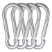 4.7 Inch Carabiner Clip Heavy Duty Large Carabiner Spring Snap Hook Steel Clip Quick Link Buckle M11x120mm 4pcs for Hammock Punching Bags Swing Chairs Gym Equipment Camping Hiking