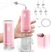 Ear Wax Removal Electric Ear Cleaner with 4 Modes Portable Ear Wax Cleaning Kit with Nozzles Basin IPX7 Waterproof USB-C Charging Water Ear Irrigation Flushing System for Adult and Kid Pink