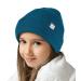 Hat Hut Toddlers Satin Lined Beanie for Kids Winter Hats for Baby Boys Girls Knit Hat Cuffed Beanie with Silk Lining One Size Monterey Blue