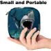 Portable Women's Binding Bags | Menstrual Cup Pocket & Pads | Shark Pattern for Teens - Buy Online on GoSupps.com