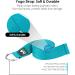 REEHUT Yoga Block 2 Pack & Metal D Ring Yoga Strap 1 Pack Combo Set - High Density EVA Foam Support Block & 8FT Stretching Belt for General Fitness - Black/Cyan - Buy Online on GoSupps.com