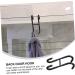 TOPPERFUN 2pcs Door Hook Wall Hanger Hooks Black Hooks Entryway Hook Hanging Hook Storage Hanging Door 12X5CM Black - Buy Online on GoSupps.com