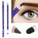 Waterproof Double Eyebrow Pencil & Brush - Automatic Cosmetic Tool in Brown Black Gray | International Shipping Available - Buy Online on GoSupps.com