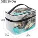 Travel Make-Up Bag - Portable Watercolor Dachshund Cosmetics Organizer for Women & Girls - Buy Online on GoSupps.com