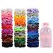 50 pieces scrunching colorful hair tie Elastic hair bands rubber bands for girls women's ponytail hair jewelry 50 pieces (1 Pack)