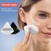 12 Pieces Velour Pure Cotton Powder Puffs - Triangle Makeup Sponge Kit for Loose Powder | Washable Black & White Cosmetic Accessories - Buy Online on GoSupps.com